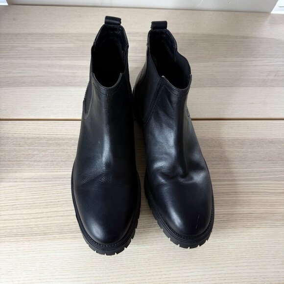 Men's Chelsea Ankle Boots Classic Dress Casual Elastic Slip On Shoes Black 11.5 - Picture 2 of 13